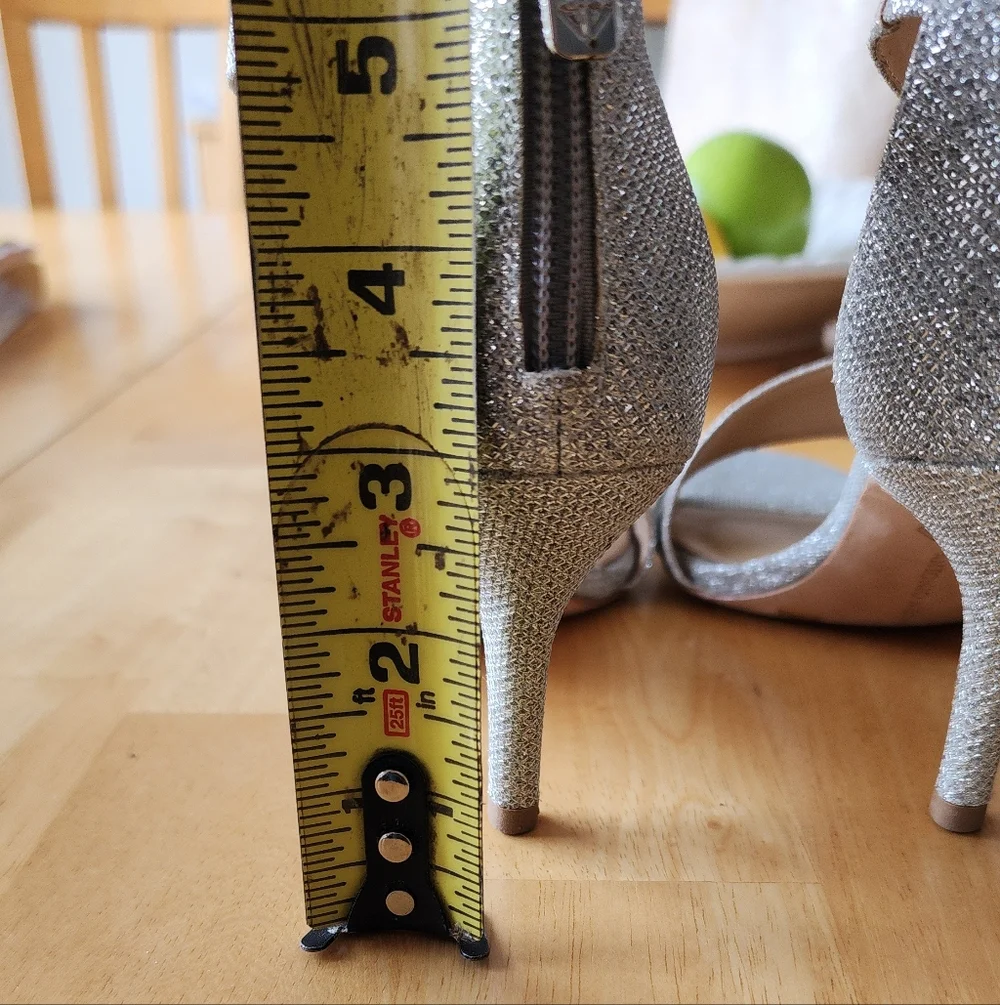 Antonio Melani Glittering Silver Heels - Picture 7 of 9
